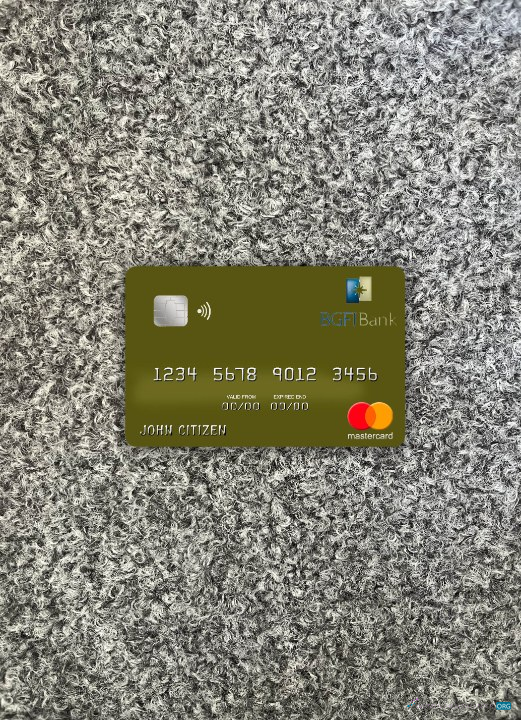 Download Equatorial Guinea BGFI Bank mastercard photolook front Photoshop template